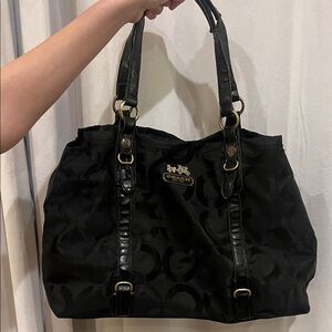 Coach Black Signature Shoulder Bag